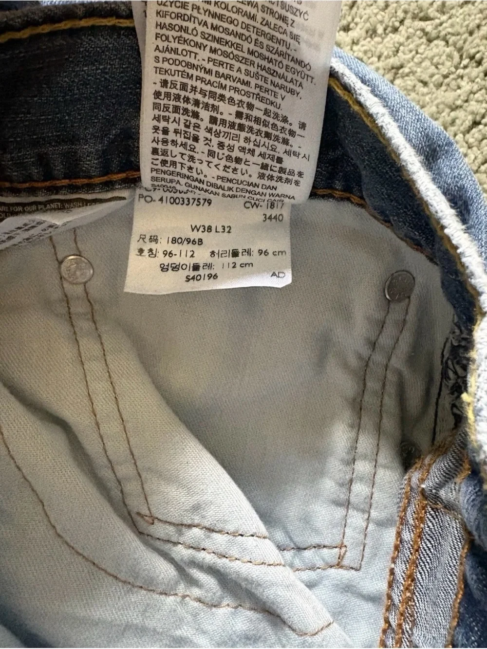 Levi’s 505 Jeans Men’s Size 38 Straight Cotton Denim Cowboy Rodeo Festival USA